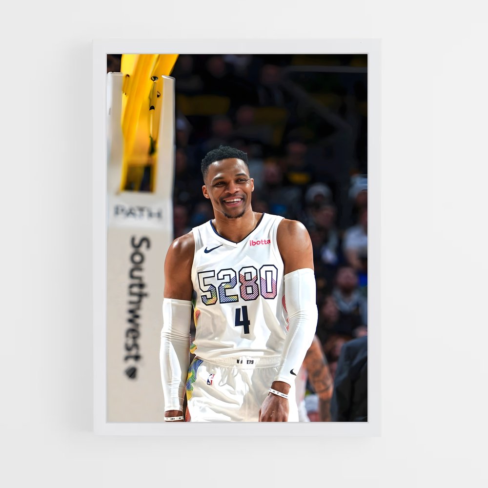 Poster Westbrook en Action – affiche Basketball (vue 3)